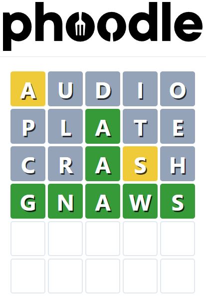 Daily Phoodle Answer 486 - 6th September 2023