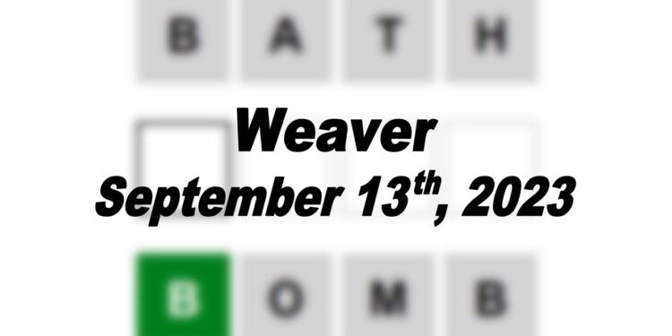 Daily Weaver Answers - 13th September 2023
