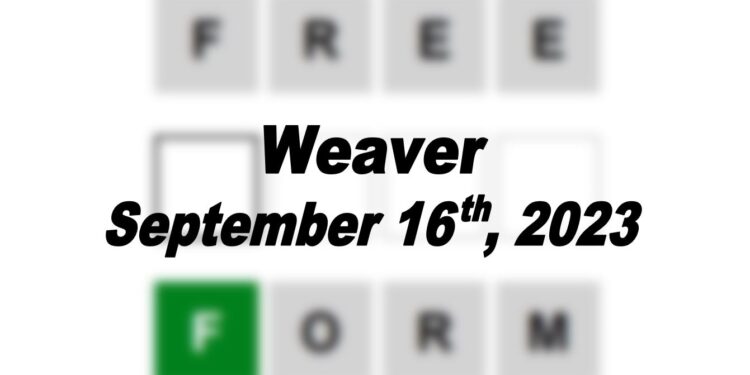 Daily Weaver Answers - 16th September 2023