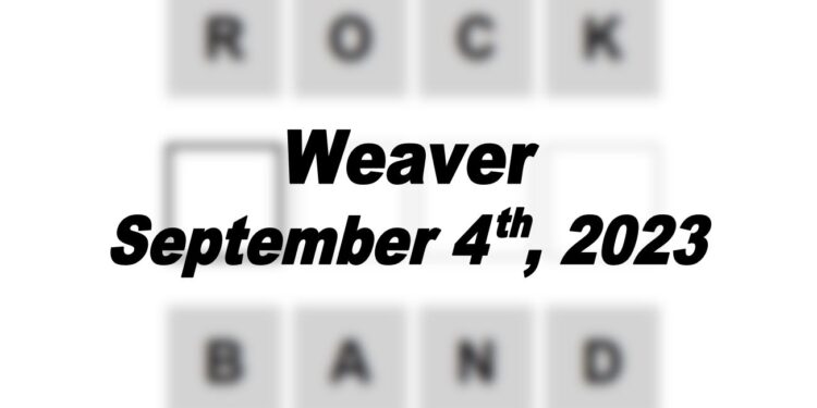 Daily Weaver Answers - 4th September 2023