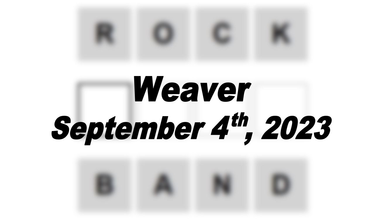 Daily Weaver Answers - 4th September 2023