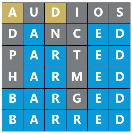 Daily Word Hurdle #1207 Morning Answer - 13th September 2023