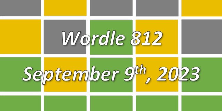 Daily Wordle 812 - 9th September 2023