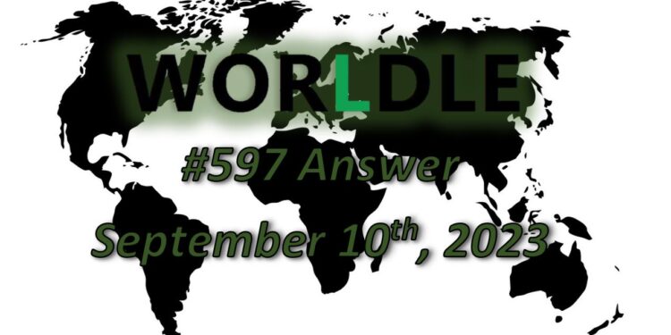 Daily Worldle 597 Answers - September 10th 2023