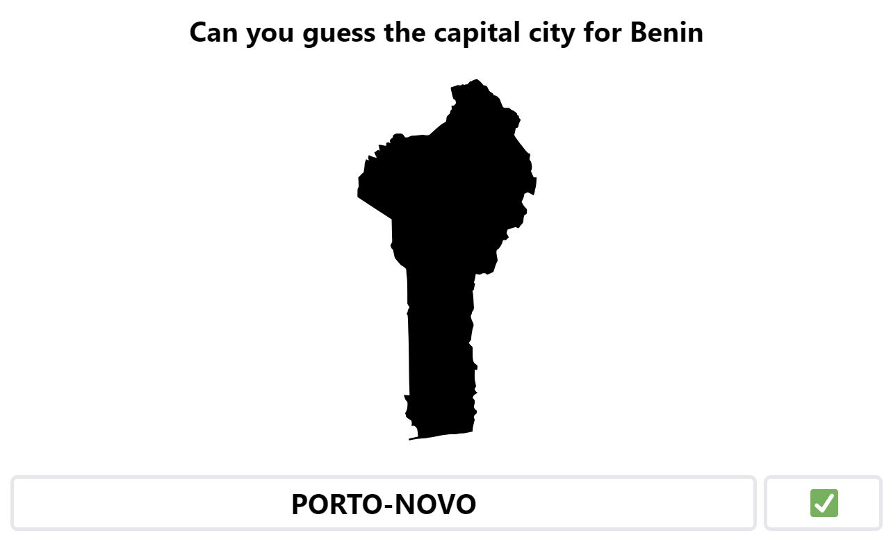 Daily Worldle 607 Bonus Capital City - September 20th 2023