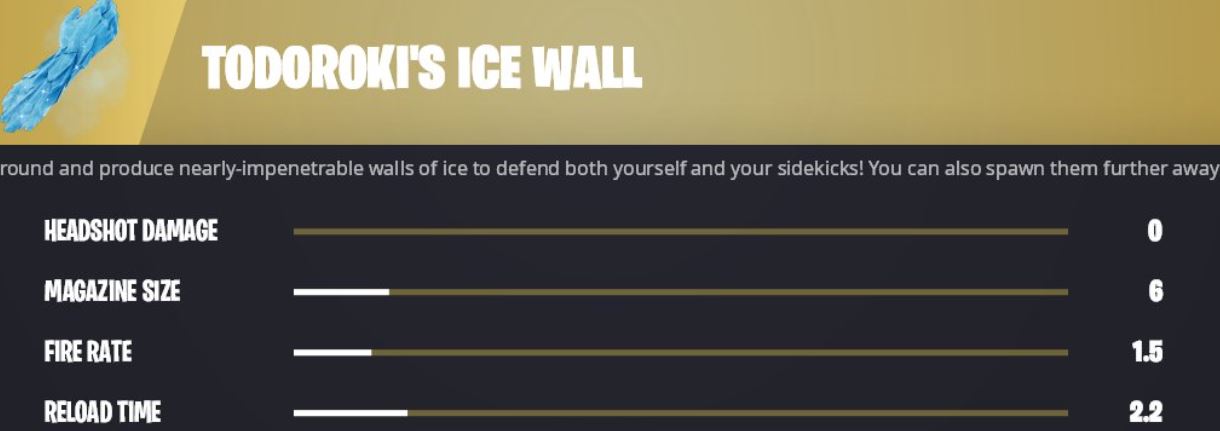 Todoroki's Ice Wall Fortnite Mythic