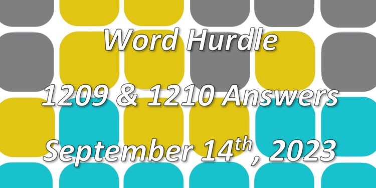 Word Hurdle #1209 & #1210 - 14th September 2023