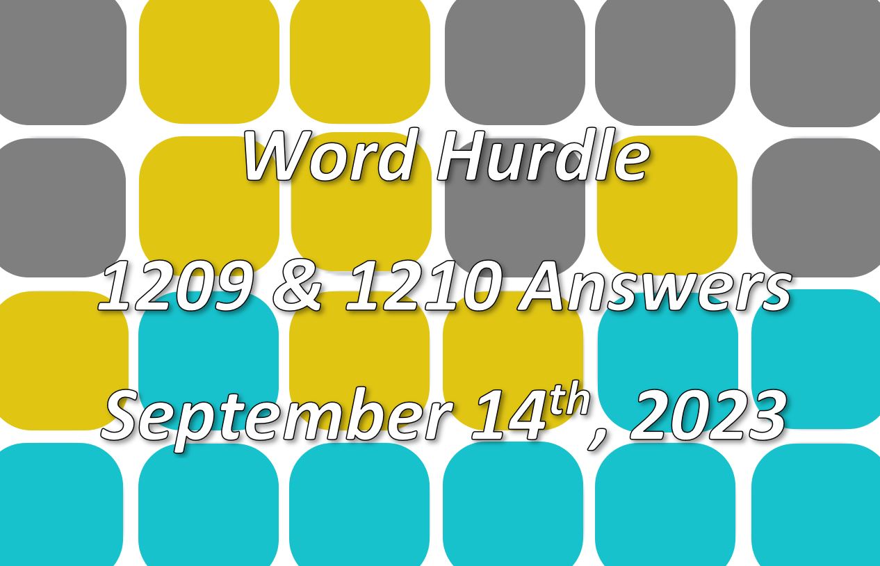 Word Hurdle #1209 & #1210 - 14th September 2023