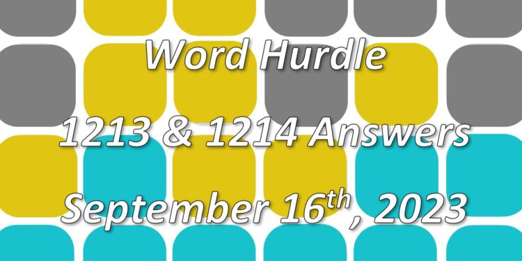 Word Hurdle #1213 & #1214 - 16th September 2023