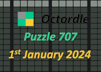 Daily Octordle 707 - January 1st 2024