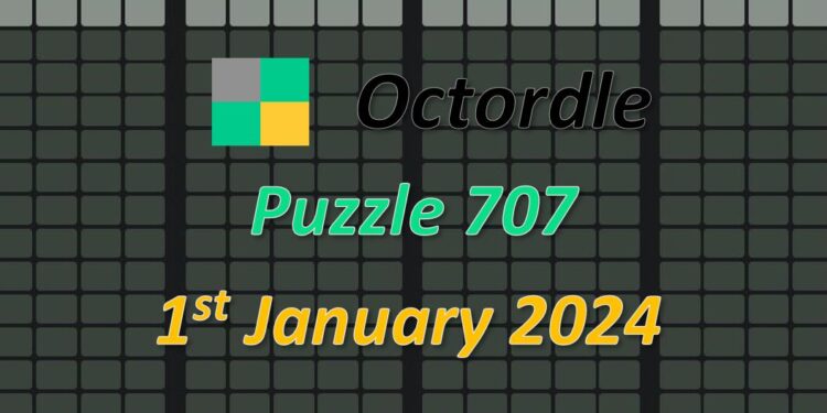 Daily Octordle 707 - January 1st 2024