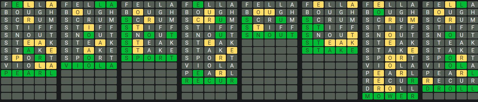 Daily Octordle 707 Rescue Answer - January 1st 2024