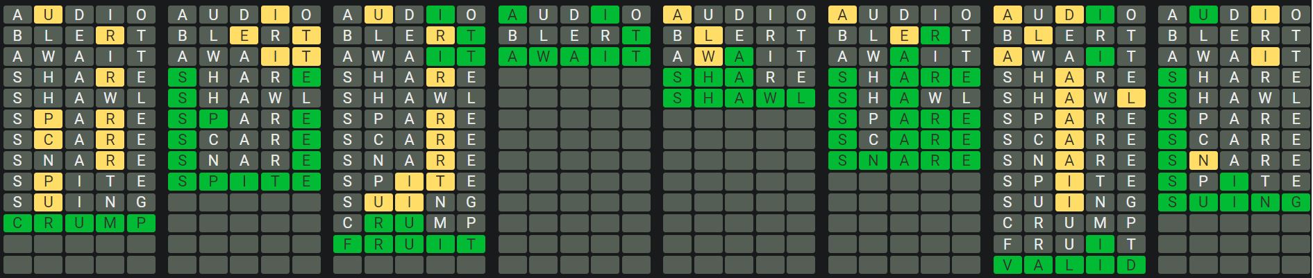 Daily Octordle Answer 707 - January 1st 2024