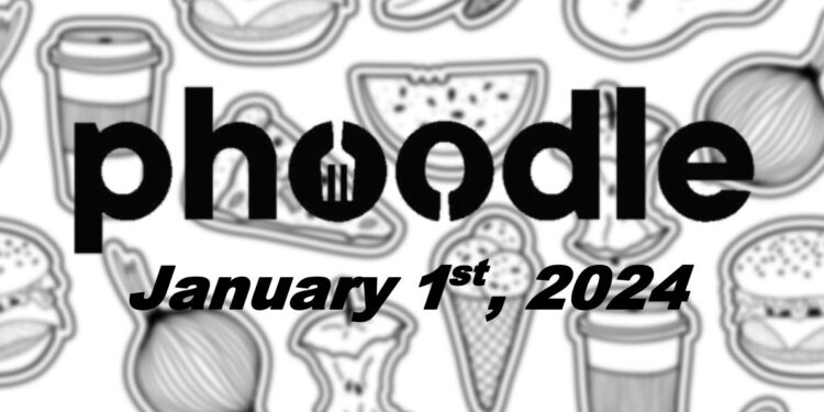 Daily Phoodle - 1st January 2024