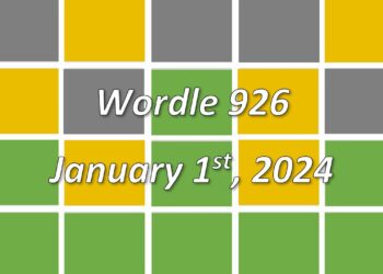 Daily Wordle 926 - 1st January 2024
