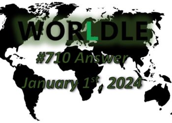 Daily Worldle 710 Answers - January 1st 2024