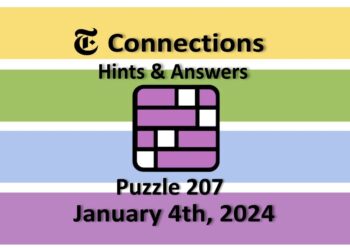 Daily NYT Connections 207 Answers - January 4th 2024