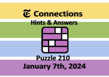 Daily NYT Connections 210 Answers - January 7th 2024