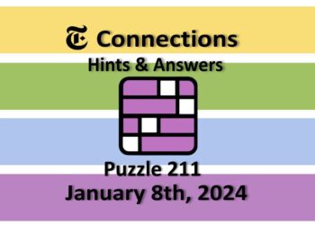Daily NYT Connections 211 Answers - January 8th 2024