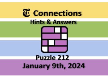 Daily NYT Connections 212 Answers - January 9th 2024