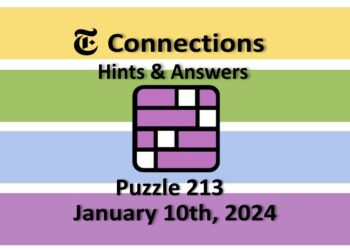 Daily NYT Connections 213 Answers - January 10th 2024