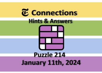 Daily NYT Connections 214 Answers - January 11th 2024