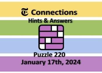Daily NYT Connections 220 Answers - January 17th 2024