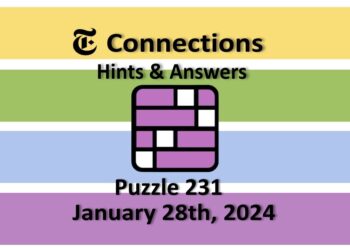 Daily NYT Connections 231 Answers - January 28th 2024