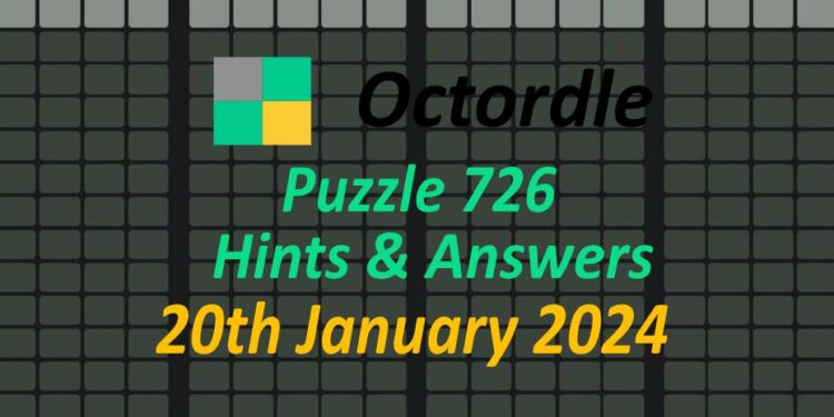 Daily Octordle 726 - January 20th 2024