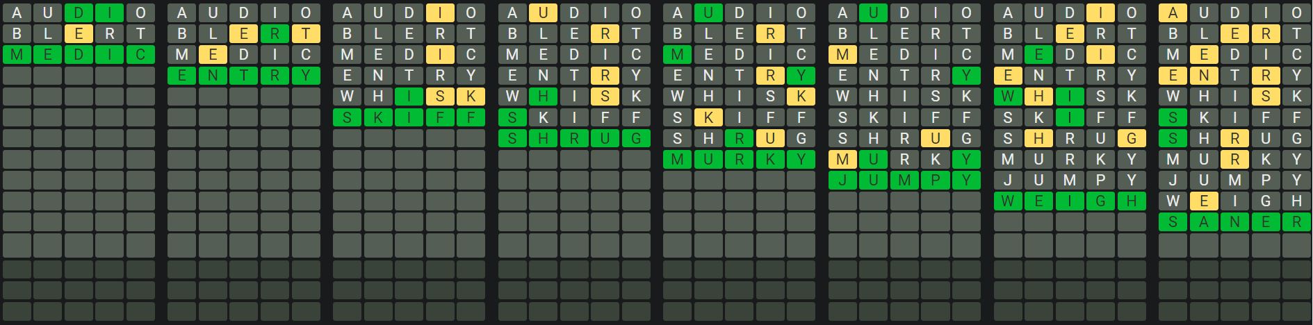 Daily Octordle 729 Sequence Answer - January 23rd 2024