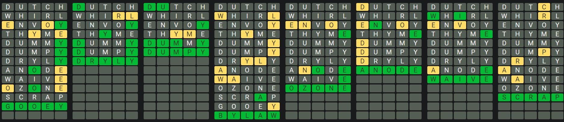Daily Octordle 730 Rescue Answer - January 24th 2024