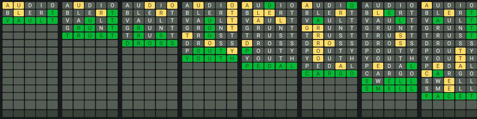 Daily Octordle 730 Sequence Answer - January 24th 2024