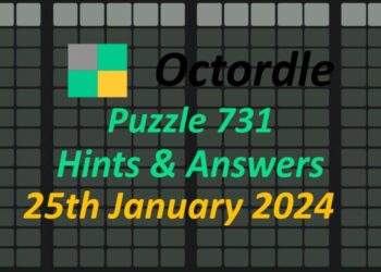 Daily Octordle 731 - January 25th 2024