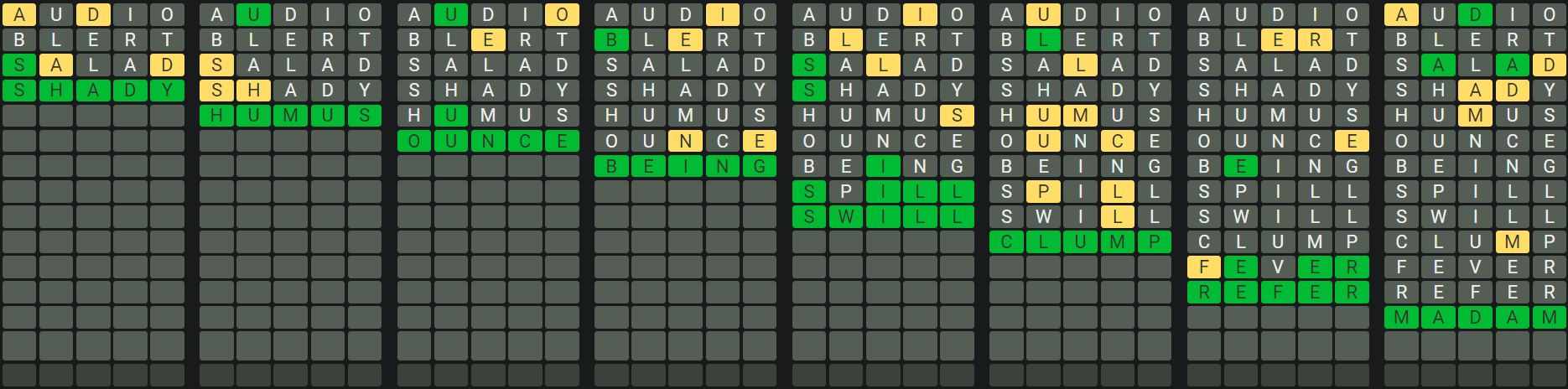 Daily Octordle 731 Sequence Answer - January 25th 2024