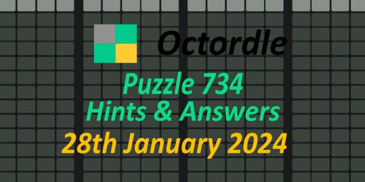 Daily Octordle 734 - January 28th 2024