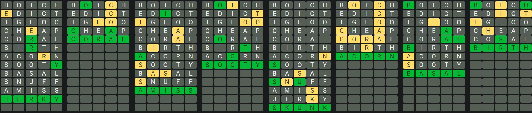 Daily Octordle 735 Rescue Answer - January 29th 2024