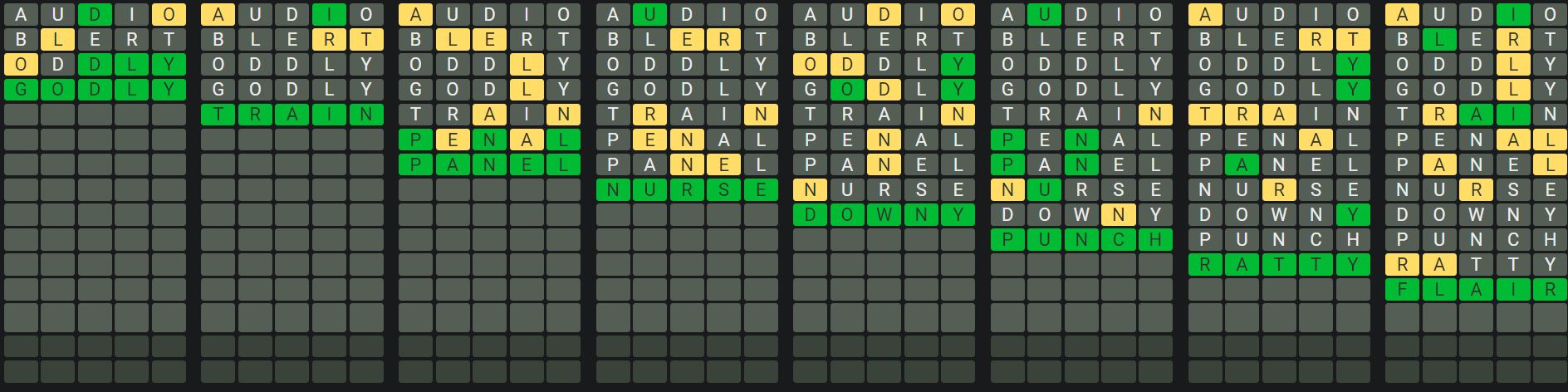 Daily Octordle 736 Sequence Answer - January 30th 2024