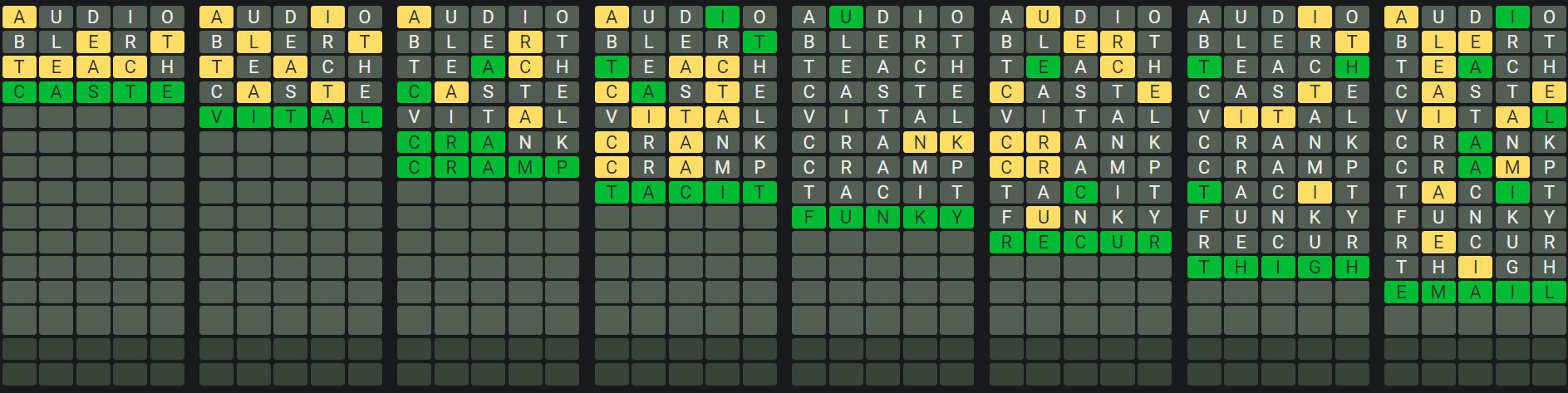 Daily Octordle 737 Sequence Answer - January 31st 2024