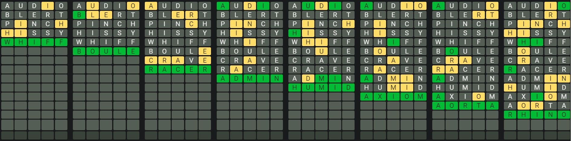 Daily Octordle 738 Sequence Answer - February 1st 2024