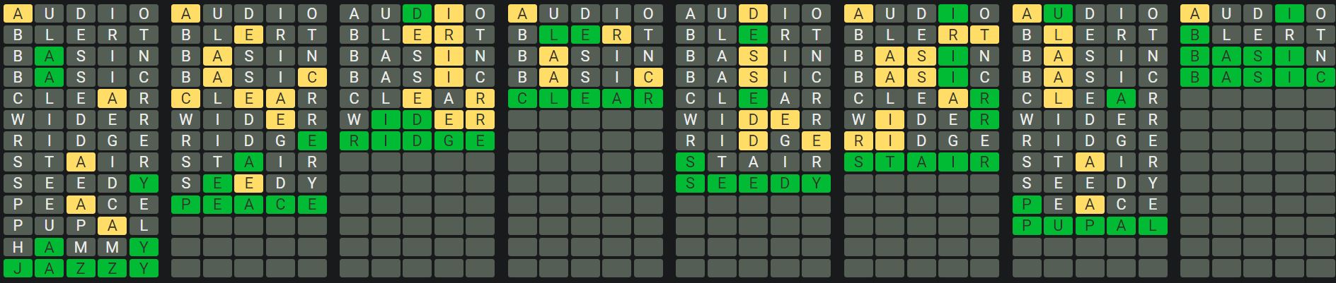 Daily Octordle Answer 736 - January 30th 2024