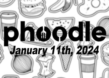 Daily Phoodle - 11th January 2024