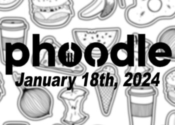 Daily Phoodle - 18th January 2024