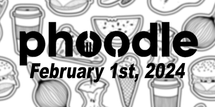 Daily Phoodle - 1st February 2024