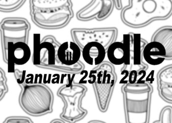 Daily Phoodle - 25th January 2024