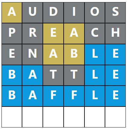 Daily Word Hurdle #1486 Afternoon Answer - 30th January 2024