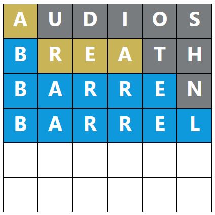Daily Word Hurdle #1488 Afternoon Answer - 31st January 2024