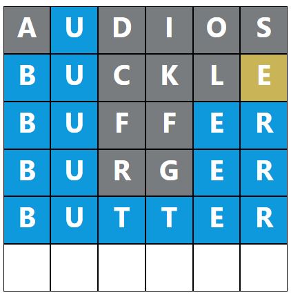 Daily Word Hurdle #1489 Morning Answer - 1st February 2024