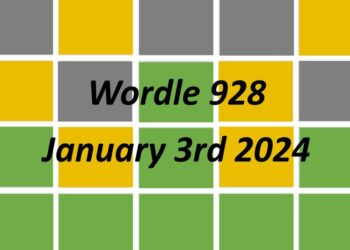 Daily Wordle 928 - 3rd January 2024