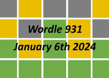 Daily Wordle 931 - 6th January 2024