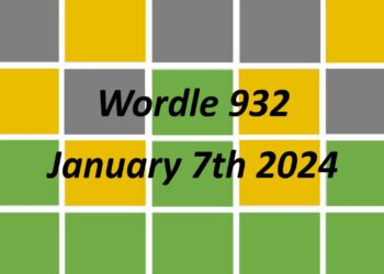 Daily Wordle 932 - 7th January 2024
